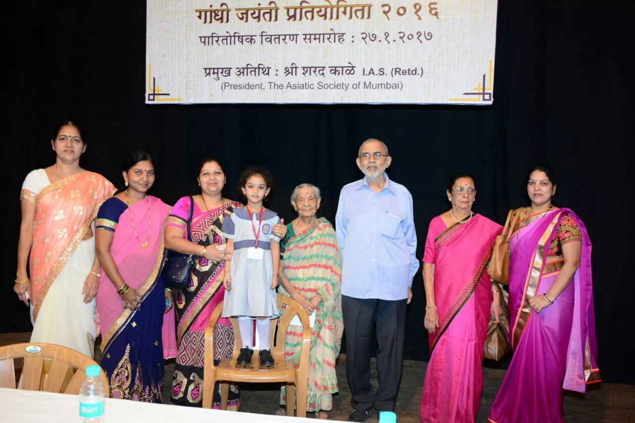 1st rank holder in story telling competition, Manibhavan, Mumbai